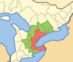 map of Golden Horseshoe area